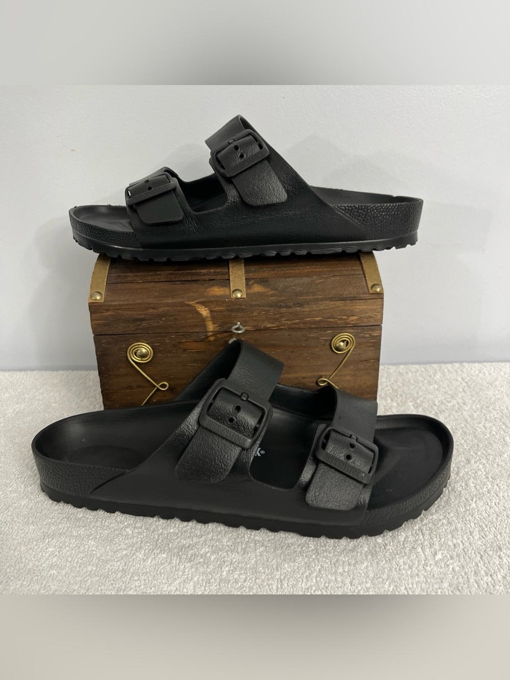 Birkenstock Arizona EVA Sandals EU 42 Womens 11 Men 9 Wide Black Slide